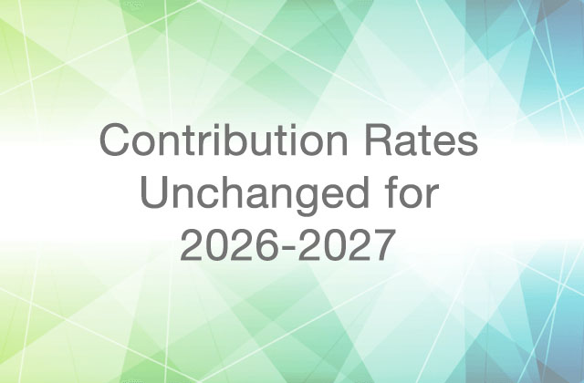 member/employer contribution rates will remain unchanged for the 2026-2027 school year