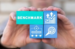 abstract image representing the concept of benchmark testing and key performance indicators