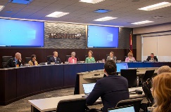 PSRS/PEERS Board of Trustees and Executive Director Dearld Snider at the April 7  board meeting