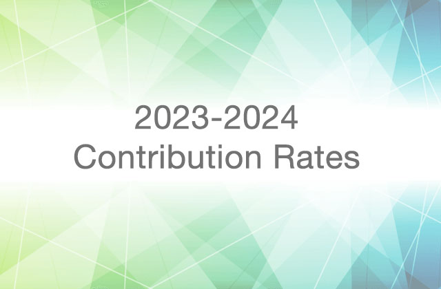 chart showing the contribution rates for PSRS and PEERS members and their matching contribution rate from employers