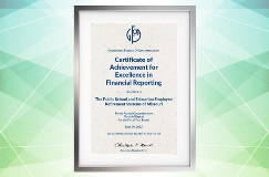 GFOA award for PSRS/PEERS's 2025 Fiscal Year report