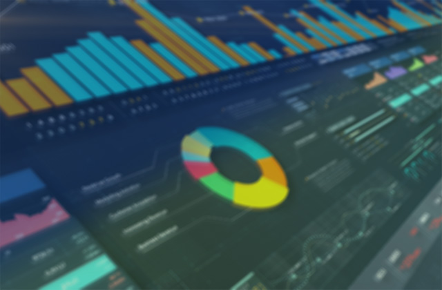 abstract image of a digital dashboard showing various charts and graphs