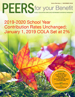 PEERS For Your Benefit November 2018 Newsletter cover PEERS For Your Benefit November 2018 Newsletter cover