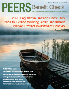 PEERS Benefit Check newsletter cover for June 2025