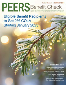 PEERS Benefit Check newsletter - December 2024 cover