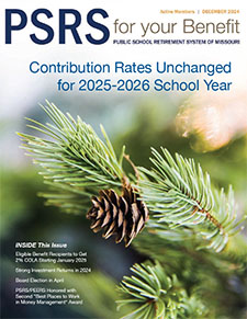 PSRS For Your Benefit newsletter - December 2024 cover