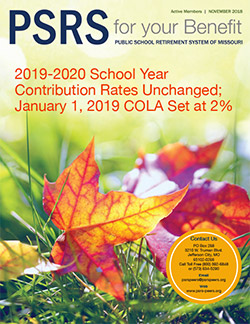 PSRS For Your Benefit November 2018 Newsletter cover PSRS For Your Benefit November 2018 Newsletter cover