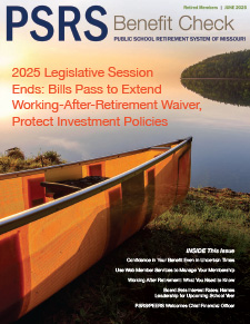 PSRS Benefit Check newsletter cover for June 2025