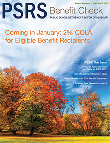 PEERS Benefit Check newsletter cover for December 2025