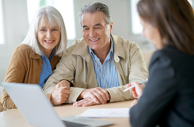 image of an elderly gentleman planning for his retirement