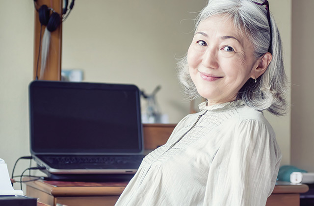 woman at desk