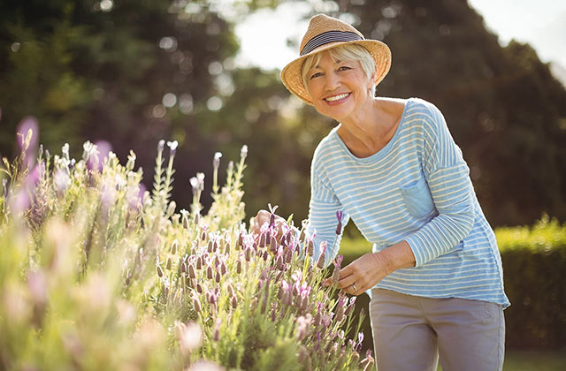 woman gardening